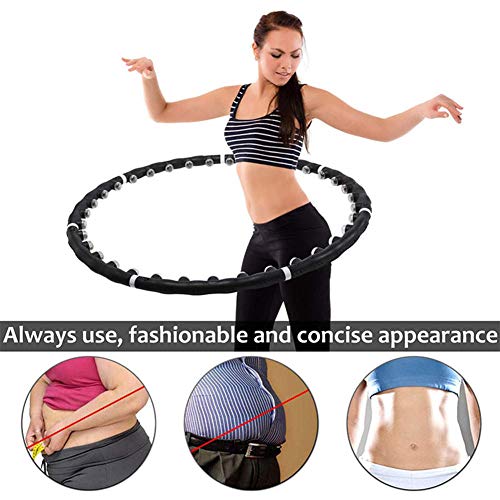 N/AO Terapia magnética Hula Hoop Cintura Delgada y Abdomen 7 Secciones-Pérdida de Peso-Hombres y Mujeres-Desmontable Smart Anti-Abdominal Fat Burning Fitness Hula Hoop