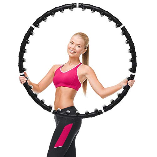 N/AO Terapia magnética Hula Hoop Cintura Delgada y Abdomen 7 Secciones-Pérdida de Peso-Hombres y Mujeres-Desmontable Smart Anti-Abdominal Fat Burning Fitness Hula Hoop