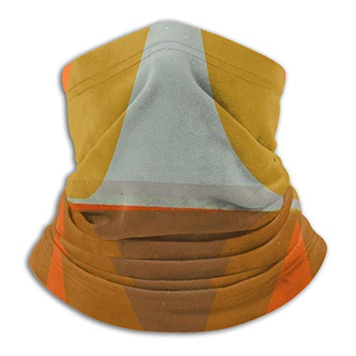 Naranja y Azul Retro Moderno Elíptico Headwear Cuello Polainas Calentador Invierno Esquí Tubo Bufanda Máscara Forro Polar Funda a Prueba de Viento
