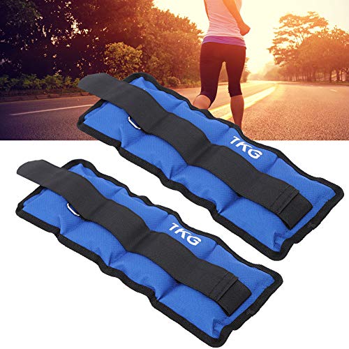 Naroote 【????? ??? ???? ????】 Pesas de Tobillo, Bolsas de Arena Azules de 1 kg, prácticas para Hombres, Mujeres, entusiastas del Fitness, Entrenamiento Muscular(1KG)