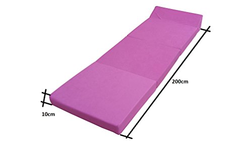 Natalia Spzoo Colchón Plegable Cama de Invitados colchón de Espuma 200x70 cm FM (Rosa)