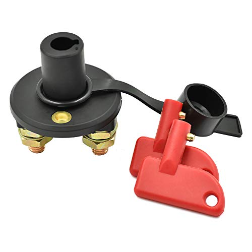 NATEE Interruptor de Desconexión de Aislador de Batería, Aislador de Batería Coche 12V 400A, Desconector de Batería, Interruptor Principal Desconector para Coche Barco Moto Camión con 2 Llaves NATEE Interruptor de Desconexión de Aislador de Batería, Aislador de Batería Coche 12V 400A, Desconector de Batería, Interruptor Principal Desconector para Coche Barco Moto Camión con 2 Llaves