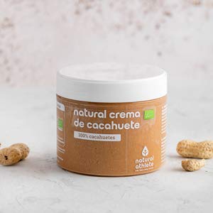 NATRULY Crema de Cacahuete Orgánica 100% Mantequilla Cacahuetes Sin Azúcar BIO, Sin Gluten -300 g (antes Natural Athlete)