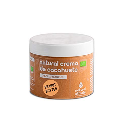 NATRULY Crema de Cacahuete Orgánica 100% Mantequilla Cacahuetes Sin Azúcar BIO, Sin Gluten -300 g (antes Natural Athlete)