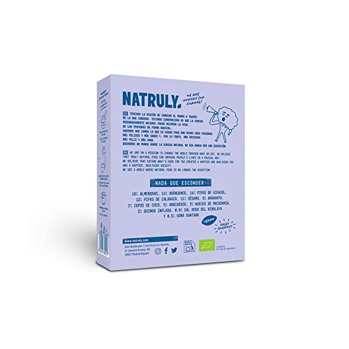 NATRULY Granola BIO de Frutos Secos y Semillas Sin Cereales, Sin Gluten y Sin AzĂșcar Refinado, Vegana, Sabor ArĂĄndanos -325g NATRULY Granola BIO de Frutos Secos y Semillas Sin Cereales, Sin Gluten y Sin AzĂșcar Refinado, Vegana, Sabor ArĂĄndanos -325g