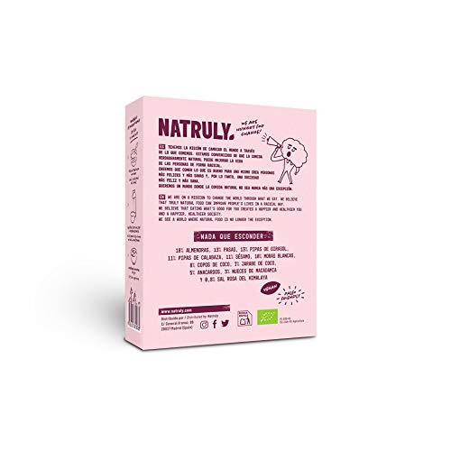 NATRULY Granola BIO de Frutos Secos y Semillas Sin Cereales, Sin Gluten y Sin AzĂșcar Refinado, Vegana, Sabor Moras y Pasas -Pack2x325g NATRULY Granola BIO de Frutos Secos y Semillas Sin Cereales, Sin Gluten y Sin AzĂșcar Refinado, Vegana, Sabor Moras y Pasas -Pack2x325g