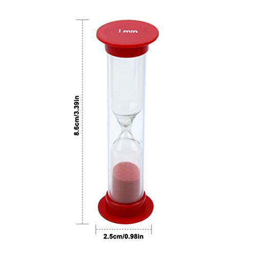 NATUCE 6 PCS Reloj De Arena Temporizador 30 seg / 1minutos / 2minutos / 3minutos / 5minutos / 10 minutos, Temporizador de Reloj, Relojes de Arena, Reloj de Arena para Niños Lavado Dientes, Cocina