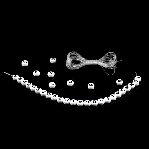 NATUCE Cuentas de Acrílico, 1200pcs Abalorios Pulseras, Cuentas de Letras para Hacer Pulseras, Abalorios Letras Redondas con Hilo para DIY Manualidades, Niños, Adultos, Pulseras de Bricolaje NATUCE Cuentas de Acrílico, 1200pcs Abalorios Pulseras, Cuentas de Letras para Hacer Pulseras, Abalorios Letras Redondas con Hilo para DIY Manualidades, Niños, Adultos, Pulseras de Bricolaje
