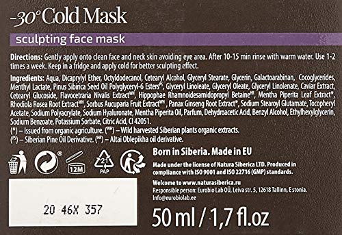 Natura Siberica Mascarilla Helada, Modeladora - 50 ml Natura Siberica Mascarilla Helada, Modeladora - 50 ml