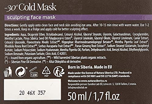 Natura Siberica Mascarilla Helada, Modeladora - 50 ml