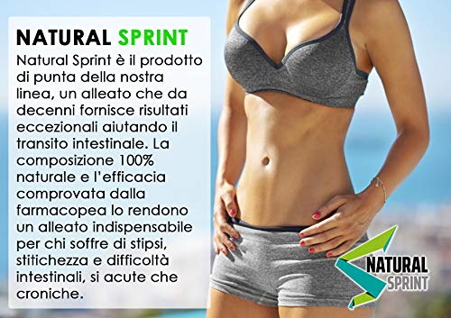 Natural Sprint | CONTRA EL ESTRENIMIENTO | LAXANTE NATURAL | VIENTRE PLANO | 90 PASTILLAS | EXCELENTE PARA LAS DIETAS | PRODUCTO ITALIANO 100%