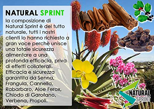 Natural Sprint | CONTRA EL ESTRENIMIENTO | LAXANTE NATURAL | VIENTRE PLANO | 90 PASTILLAS | EXCELENTE PARA LAS DIETAS | PRODUCTO ITALIANO 100%