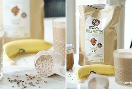 Natural Whey Protein - Smooth Cacao - 76% Proteína - Proteína de suero Orgánico - Sin Aditivos - Libre de GMO - Sin Soja - 500g Natural Whey Protein - Smooth Cacao - 76% Proteína - Proteína de suero Orgánico - Sin Aditivos - Libre de GMO - Sin Soja - 500g