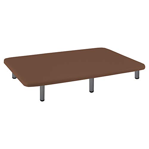 Naturconfort Base tapizada 3D, Madera, Chocolate, 135x180cm