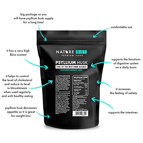 Nature Diet - Cáscara de psilio, 1000 g Nature Diet - Cáscara de psilio, 1000 g