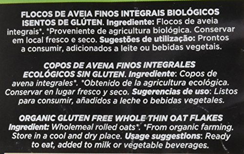 Naturefoods Copos de Avena Finos Integrales Ecológicos Sin Gluten - 475 gr Naturefoods Copos de Avena Finos Integrales Ecológicos Sin Gluten - 475 gr