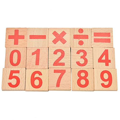 Natureich Montessori Juguete educativo de matemáticas de madera con caja de metal incluida para almacenar Aprendizaje de números con varillas de madera Coloridas