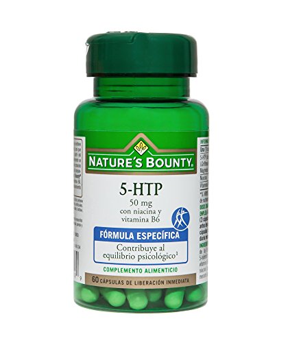 Nature's Bounty 5 Htp 50 Mg con Niacina y Vitamina B6-60 Cápsulas