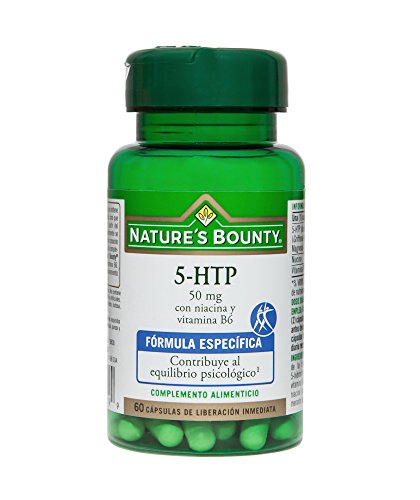 Nature's Bounty 5 Htp 50 Mg con Niacina y Vitamina B6-60 Cápsulas Nature's Bounty 5 Htp 50 Mg con Niacina y Vitamina B6-60 Cápsulas