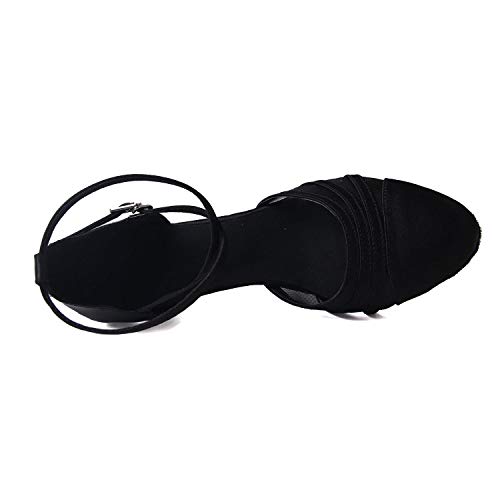 Naudamp para Mujer Zapatos de Baile de salón de Baile Latino Tango con tacón Alto y satén de Malla Alta Naudamp para Mujer Zapatos de Baile de salón de Baile Latino Tango con tacón Alto y satén de Malla Alta