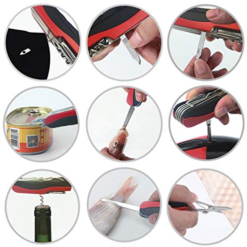 Navaja Suiza Morpilot Pedernal Navaja Multifuncional con Encendedor de Fuego para Supervivencia, 15 en 1 Navaja Caza Pesca, Cuchillo Multiuso Acero Inoxidable, Impermeable Herramienta Múltiusos Navaja Suiza Morpilot Pedernal Navaja Multifuncional con Encendedor de Fuego para Supervivencia, 15 en 1 Navaja Caza Pesca, Cuchillo Multiuso Acero Inoxidable, Impermeable Herramienta Múltiusos