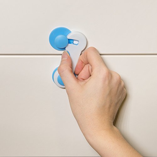 Navaris 10x cierres de seguridad para bebés y niños - protector para puerta armario cajones - bloqueo de seguridad para niños en blanco Navaris 10x cierres de seguridad para bebés y niños - protector para puerta armario cajones - bloqueo de seguridad para niños en blanco