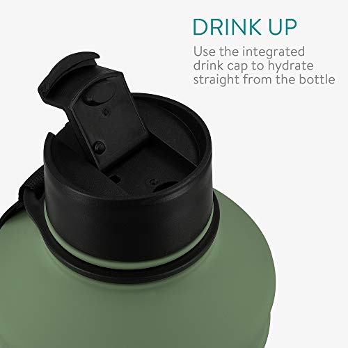 Navaris Botella de Agua de Acero Inoxidable - Cantimplora XXL de Metal de 2.2 L - Garrafa para Bebidas sin BPA para Deporte Camping Gimnasio Oficina Navaris Botella de Agua de Acero Inoxidable - Cantimplora XXL de Metal de 2.2 L - Garrafa para Bebidas sin BPA para Deporte Camping Gimnasio Oficina