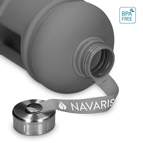 Navaris Botella Deportiva XXL - Bidón de Agua sin BPA - Cantimplora con Tapa y asa - Garrafa Grande de 2.2 litros para Fitness Ciclismo Senderismo Navaris Botella Deportiva XXL - Bidón de Agua sin BPA - Cantimplora con Tapa y asa - Garrafa Grande de 2.2 litros para Fitness Ciclismo Senderismo