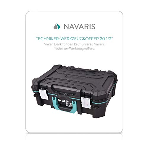 Navaris caja de herramientas de plástico - Organizador de herramienta con protección antigolpes - Maletín para herramientas de bricolaje con diseño Navaris caja de herramientas de plástico - Organizador de herramienta con protección antigolpes - Maletín para herramientas de bricolaje con diseño
