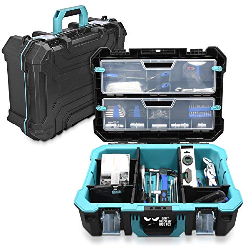 Navaris caja de herramientas de plástico - Organizador de herramienta con protección antigolpes - Maletín para herramientas de bricolaje con diseño Navaris caja de herramientas de plástico - Organizador de herramienta con protección antigolpes - Maletín para herramientas de bricolaje con diseño