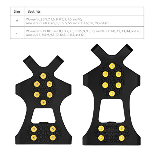 Navaris Crampones de Escalada - Cubiertas Antideslizantes de Metal - Crampones de Botas para Caminar sobre Nieve o Hielo Unisex Navaris Crampones de Escalada - Cubiertas Antideslizantes de Metal - Crampones de Botas para Caminar sobre Nieve o Hielo Unisex