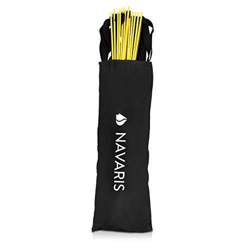 Navaris Escalera de Entrenamiento - Escalera para Hacer Deporte de 6M - para Mejorar Agilidad Velocidad coordinación - con 2 Bolsos Navaris Escalera de Entrenamiento - Escalera para Hacer Deporte de 6M - para Mejorar Agilidad Velocidad coordinación - con 2 Bolsos