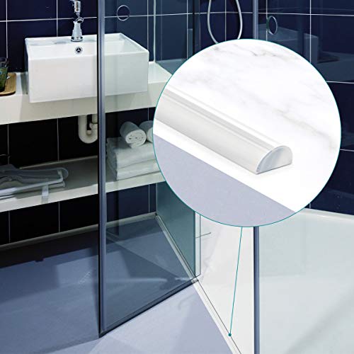Navaris Junta de repuesto redonda para mampara de ducha - Sello protector de 10x5MM contra salpicaduras - Tira de sellado transparente de 80CM Navaris Junta de repuesto redonda para mampara de ducha - Sello protector de 10x5MM contra salpicaduras - Tira de sellado transparente de 80CM