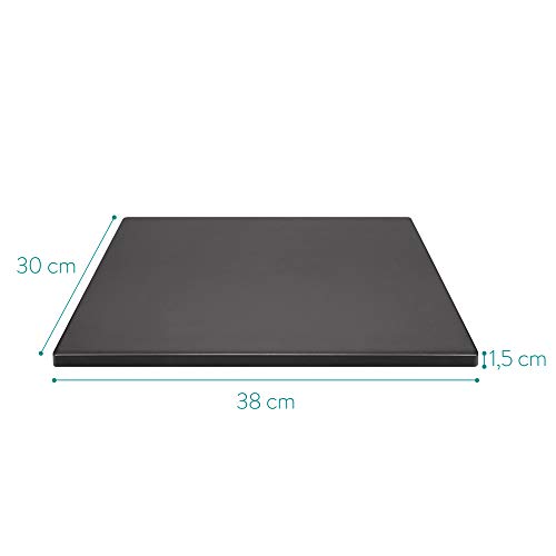 Navaris Piedra para pizza refractaria - Base rectangular para horno barbacoa o leña - Placa de cordierita para hornear pan - 38 x 30 x 1.5 CM - Negro Navaris Piedra para pizza refractaria - Base rectangular para horno barbacoa o leña - Placa de cordierita para hornear pan - 38 x 30 x 1.5 CM - Negro
