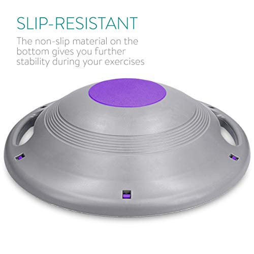 Navaris Plataforma de Equilibrio con Asas - Tabla para Ejercicios de coordinación - Disco para Entrenamiento de Fitness de Ø 40CM en Morado Navaris Plataforma de Equilibrio con Asas - Tabla para Ejercicios de coordinación - Disco para Entrenamiento de Fitness de Ø 40CM en Morado