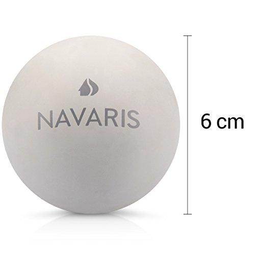 Navaris Set de 2 Bolas para masajes - Bolas de Lacrosse para automasajes - 2 Pelotas para Fisioterapia Crossfit Terapia de Puntos - Massage Balls