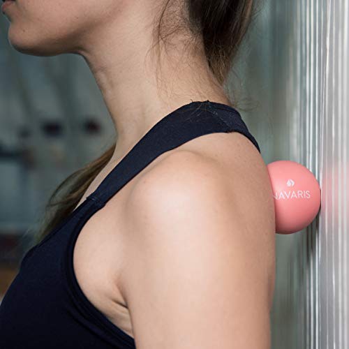 Navaris Set de 2 Bolas para masajes - Bolas de lacrosse para automasajes - 2 Pelotas para fisioterapia crossfit terapia de puntos - Massage Balls Navaris Set de 2 Bolas para masajes - Bolas de lacrosse para automasajes - 2 Pelotas para fisioterapia crossfit terapia de puntos - Massage Balls