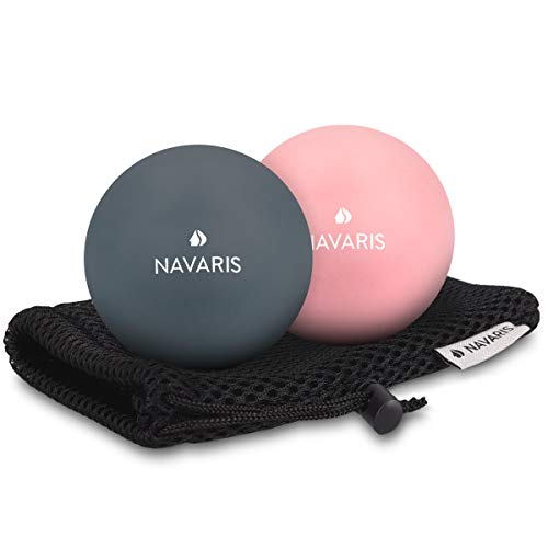 Navaris Set de 2 Bolas para masajes - Bolas de lacrosse para automasajes - 2 Pelotas para fisioterapia crossfit terapia de puntos - Massage Balls Navaris Set de 2 Bolas para masajes - Bolas de lacrosse para automasajes - 2 Pelotas para fisioterapia crossfit terapia de puntos - Massage Balls