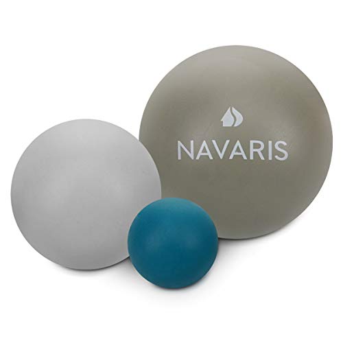 Navaris Set de 3 pelotas para masajes - Bolas de lacrosse en dif. tamaños para automasajes - Bolas para aliviar dolor fisioterapia terapia de puntos Navaris Set de 3 pelotas para masajes - Bolas de lacrosse en dif. tamaños para automasajes - Bolas para aliviar dolor fisioterapia terapia de puntos