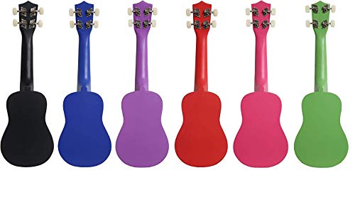 Navarra Ukelele con accesorios NV23PK azul, con funda, silbato afinador, púas y cuerdas de repuesto, con Lesson online (enseñanza online para músicos)