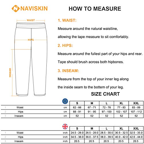 NAVISKIN Pantalones de Fitness para Mujer Capri Pirata Pants Atléticos Deportivos Correr Térmicos Chándal Deporte Yoga Running Entrenamiento con Bolsillos Laterales Negro XXL