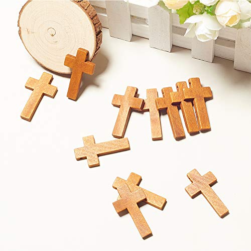 NBEADS 50 PCS Colgantes de Cruz de Madera con 1 Rollos de Cordón de Poliéster Encerado para Dijes con Dijes Cruzados Artesanías de Fiesta de Cruz de Madera Natural Proyectos de Joyería de Bricolaje NBEADS 50 PCS Colgantes de Cruz de Madera con 1 Rollos de Cordón de Poliéster Encerado para Dijes con Dijes Cruzados Artesanías de Fiesta de Cruz de Madera Natural Proyectos de Joyería de Bricolaje