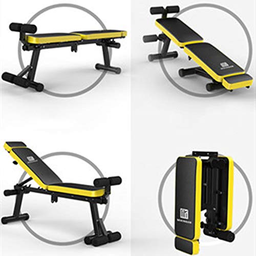 NBRTT Banco de Pesas Ajustable, utilitario Plano Plegable, inclinación, declive Press de Banco con Bancos Fuertes para Ejercicios de Cuerpo Completo, Abdominales, prensas de Banco con Mancuernas NBRTT Banco de Pesas Ajustable, utilitario Plano Plegable, inclinación, declive Press de Banco con Bancos Fuertes para Ejercicios de Cuerpo Completo, Abdominales, prensas de Banco con Mancuernas