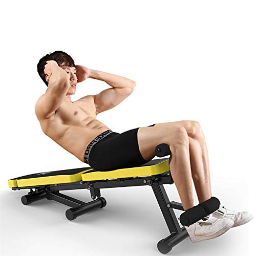 NBRTT Banco de Pesas Ajustable, utilitario Plano Plegable, inclinación, declive Press de Banco con Bancos Fuertes para Ejercicios de Cuerpo Completo, Abdominales, prensas de Banco con Mancuernas