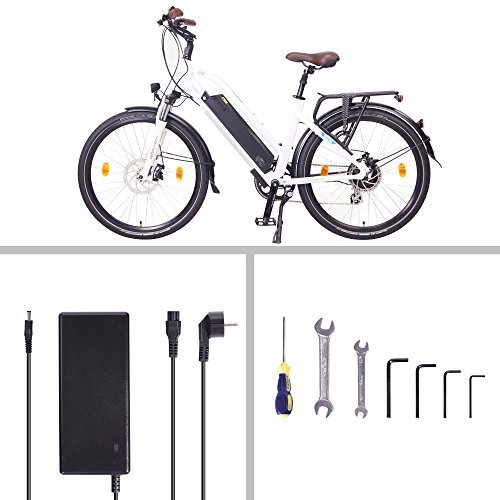 NCM Milano Bicicleta eléctrica de Trekking, 250W, Batería 48V 13Ah 624Wh (26" Blanco) NCM Milano Bicicleta eléctrica de Trekking, 250W, Batería 48V 13Ah 624Wh (26" Blanco)