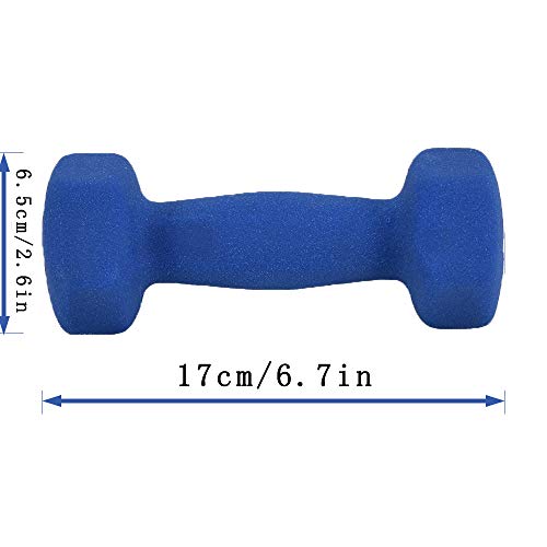 N/D 2 kg x 2 Unidades señoras de Ejercicio con Mancuernas Adelgaza Yoga Sumergido plástico con Mancuernas Deportes Saltar Danza Ejercicio Fitness Equipment, Accesorios para el hogar Ejercicio,Rojo