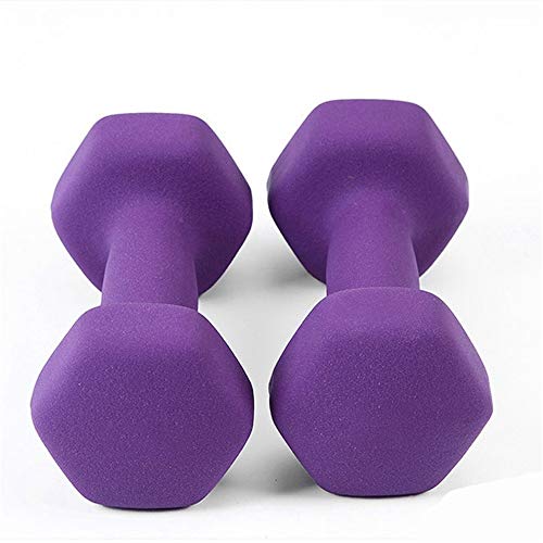 N/D 2 kg x 2 Unidades señoras de Ejercicio con Mancuernas Adelgaza Yoga Sumergido plástico con Mancuernas Deportes Saltar Danza Ejercicio Fitness Equipment, Accesorios para el hogar Ejercicio,Púrpura