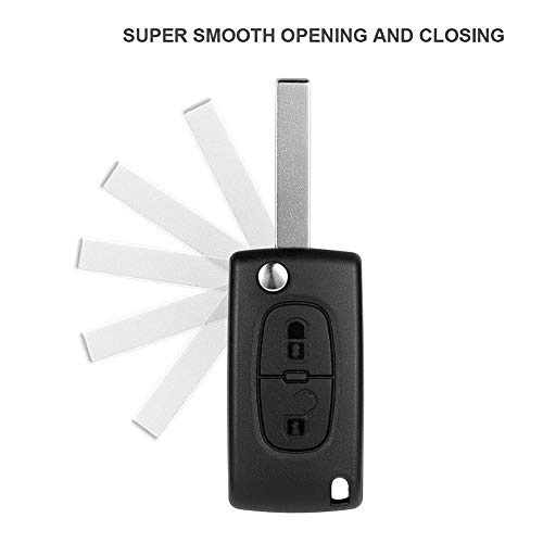 Ndier Car Key Shell, Llave de 2 Botones Key Case Fob Carcasa para Peugeot Citroen 207 307 308 ce0536