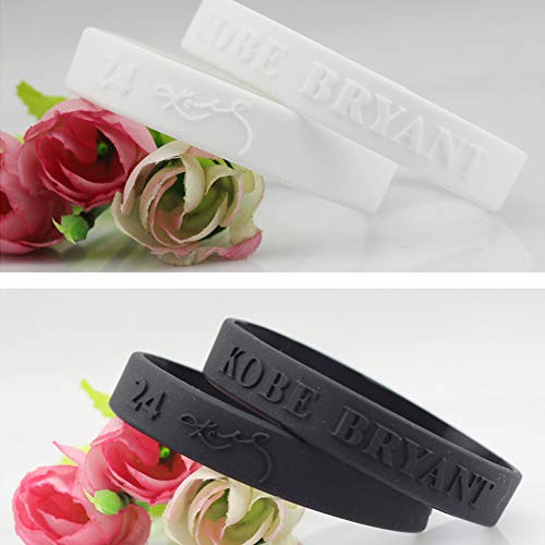 Ndier Pulsera de silicona de baloncesto, juego de 6 pulseras coloridas y elásticas estampadas Kobe bandas de muñeca deportivas unisex para adultos y Adolescente Ndier Pulsera de silicona de baloncesto, juego de 6 pulseras coloridas y elásticas estampadas Kobe bandas de muñeca deportivas unisex para adultos y Adolescente