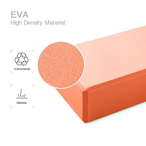 Ndier Yoga - Bloque de corcho ecológico para yoga y pilates (100% corcho), color naranja Ndier Yoga - Bloque de corcho ecológico para yoga y pilates (100% corcho), color naranja